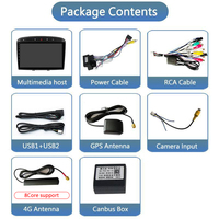 Radio Estéreo para Auto Android 2 Din para Peugeot 308 308SW 408 RCZ 2010-2016, Radio para Auto con GPS, Navegación, Multimedia y Audio