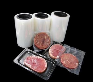 Película elástica negra de plástico de alta barrera de 9 capas de coextrusión PA / PE / EVOH película de rollo de vacío para máquina de envasado de película elástica - Product Image 3