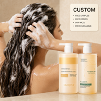 Perawatan Rambut Menutrisi & Mengontrol Minyak, Set Perawatan Rambut dengan Keratin Terhidrolisis, Ceramide, Panthenol, Sampo Bebas Kekejaman Hewan, Unisex untuk Kulit Kepala Berminyak