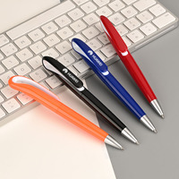 Stylo à bille torsadée en plastique multicolore petit quantité minimale de commande bon marché cadeau promotionnel de bureau avec logo de marque personnalisé