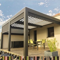 Pergola Bioclimatique Motorisée pour Terrasse Balcon en Aluminium avec Lames Orientables Décoration de Jardin Facile à Monter et Imputrescible