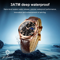 Montres GOHUOS 9801 en promotion, calendrier, étanches, aiguilles lumineuses, chronographe, cadran multifonction, montres à quartz pour hommes