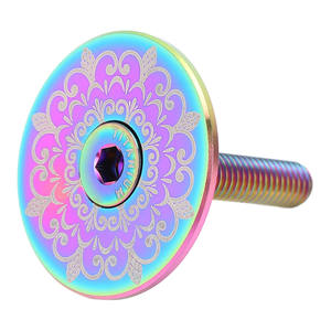 Tapa de dirección de aleación de 28.6mm para <span class=keywords><strong>horquilla</strong></span> delantera de bicicleta de montaña y carretera, con patrón de tótem, colorida - Product Image 3