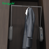 Kangyale Séchoir motorisé électrique Tige de cintre réglable Garde-robe vêtements Lève-garde-robe électrique