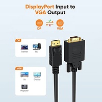 Xput DP Male naar VGA Male Video Converter Kabel 1.8M 6FT voor Monitor Projector Grafische Kaart Laptop Desktop