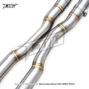 ท่อไอเสียสแตนเลสขัดเงาคุณภาพสูง Boska สำหรับ Mercedes-Benz S63 AMG W221 6.2L ปี 2008-2012 แบบ Catback - Product Image 3