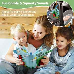 หนังสือสัมผัสและสัมผัสที่มีความคมชัดสูง ของเล่นสำหรับเด็กทารกเพื่อการเรียนรู้ในช่วงต้น ของขวัญ - Product Image 3