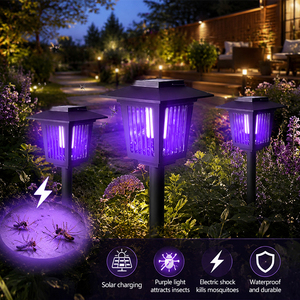 <span class=keywords><strong>Lampe</strong></span> <span class=keywords><strong>anti</strong></span>-moustiques LED solaire étanche pour extérieur, tue-insectes, éclairage de jardin à piquet pour cour, villa, lutte antiparasitaire - Product Image 1