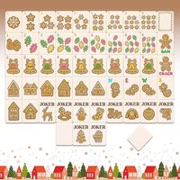 Geling Wholesale High Quality 160 Teeth Yellow American Mahjong Tiles Sets Factory Custom Acrylic Gingerbread Mahjong Tiles Sets