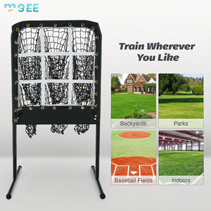 SeeMore Selección Equipo de entrenamiento de lanzador portátil con <span class=keywords><strong>9</strong></span> bolsillos Béisbol Softball Práctica <span class=keywords><strong>Pitching</strong></span> Target <span class=keywords><strong>Net</strong></span> - Product Image 2