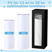 Boîtes cadeaux personnalisées et emballages de présentation avec fenêtre pour gobelets de 12 oz, 20 oz, 30 oz – Emballage cadeau