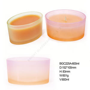 Portavelas de Vidrio al por Mayor, de Gran Capacidad, Color Ámbar Rosa, Ecológicos, Resistentes al Calor, para el Día de San Valentín - Product Image 6