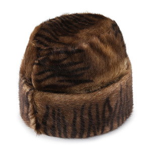 Men's Winter Warm Fur Hat Black Coffee Color Ski Cap Keep Warm Windproof Outdoor Landlord Hat Adult Winter Hat - Product Image 5