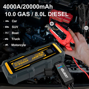 Démarreur <span class=keywords><strong>de</strong></span> saut automobile haute capacité 24000mAh 4000A Peak avec câbles <span class=keywords><strong>de</strong></span> charge intelligents et écran LCD - Product Image 4