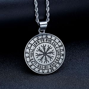 Collier avec pendentif en forme de pièce de monnaie pour homme et femme, étanche, boussole, lion, ST <span class=keywords><strong>CHRISTOPHE</strong></span>, plaqué or 18 carats, acier inoxydable - Product Image 4