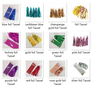 Christmas Birthday Wedding Party Decoration Strips Tissue Hanging Banner Decor Colorful Golden Paper and Foil <strong>Tassel</strong> for <strong>Balloon</strong> - Product Image 1