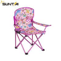 Chaise pliante portable en acier Mickey Mouse pour enfants, avec dossier, idéale pour le camping, les barbecues, la pêche et la plage