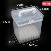 Boîte de rangement pour stylo marqueur blanc d'usine 36/48/60/80/108 étui à crayons transparent couleur