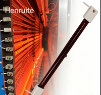 220V 1000W 480mm Rubinrote Quarz-Kurzwellen-Halogen-Infrarot-Heizröhre IR-Heizlampe für PET-Blasformmaschine
