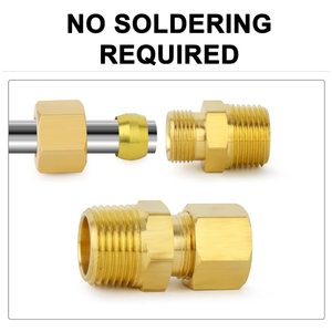 Boeray CA360 Conector de Compresión Forjado 1/4"x1/4" NPT Macho Recto, Adaptador de Acoplamiento Modelo RP6001 para Aire Industrial y Camiones - Product Image 4
