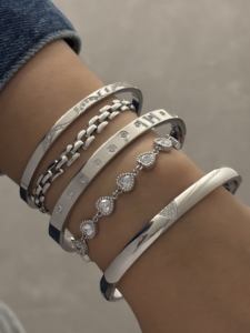 CLIORO горячая Распродажа нержавеющей стали регулируемые браслеты из нержавеющей стали гипоаллергенные водонепроницаемые пользовательские гравировки ежедневные ювелирные изделия - Product Image 4