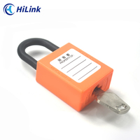 Cadenas de sécurité LOTO haute sécurité OEM Orange industriel 25mm à manille courte en nylon avec clé principale