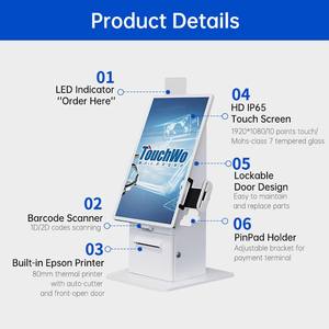 Kiosque à écran tactile 21.5 Support de sol de 27 pouces Commande Terminal Kiosques de paiement à montage sur bureau pour libre-service - Product Image 3