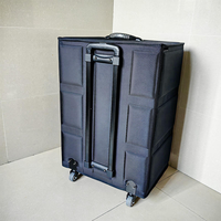 Valise trolley à 270 compartiments grande capacité pour lunettes, noire en EVA, avec tiroirs multicouches, pour 270 paires de lunettes optiques et de presbytie