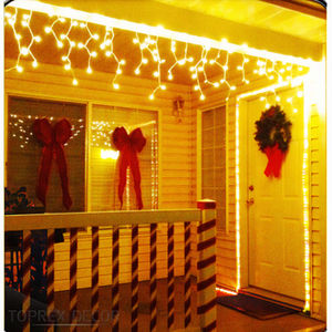 IP65 वाटरप्रूफ आउटडोर क्रिसमस की अगुवाई वाली स्ट्रिंग लाइट्स गर्म सफेद 220v रंग बदलने वाला त्योहार आइसकल 6 मीटर सजावट स्ट्रिंग - Product Image 6