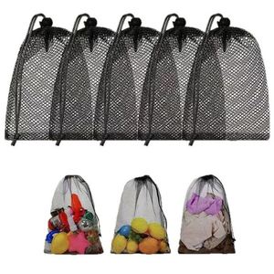 Bolsa de Malla con Cordón de 35x40cm, Personalizable, de Alta Gama, Reutilizable, Bolsa de Nylon con Cordón para Uso en Exteriores, Viajes y Artículos del Hogar - Product Image 6