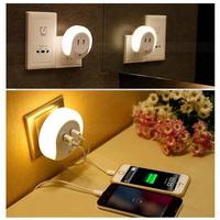 Lampes murales avec capteur de lumière à deux ports USB 2022 populaires