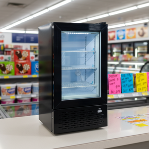 Congélateur à glace commercial électrique Meisda SD50 <span class=keywords><strong>50L</strong></span> avec vitrine en verre pour comptoir - Product Image 1