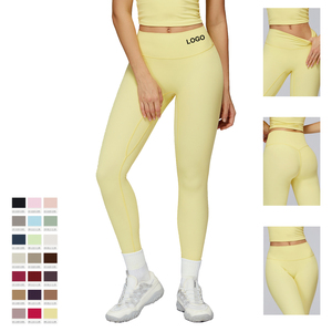 Спортивные леггинсы Zechuang с высокой талией, подтягивающие бедра, однотонные, длиной до щиколотки, для йоги и бега, быстросохнущие, облегающие, для женщин - Product Image 1