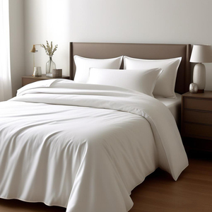 White 1800TC Brushed Microfiber 4Pcs Queen <strong>Sheet</strong> Set Wrinkle Fade Stain Resistant Bed <strong>Sheet</strong> Set - Product Image 1