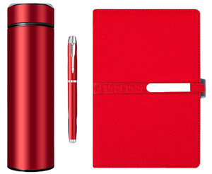 Sıcak High-End A5 dizüstü hediye seti yazdırılabilir Logo çalışma toplantıları için iş not defteri Metal kalem kumaş PP kapak iplik dikiş - Product Image 6