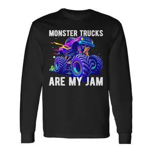 Camiseta promocional de manga larga Monster Trucks Are My Jam - Product Image 1