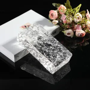 Modestil im Freien dekorative Glas bausteine Wandt rennwand Klarer Eis kristallglas block für Innendekoration