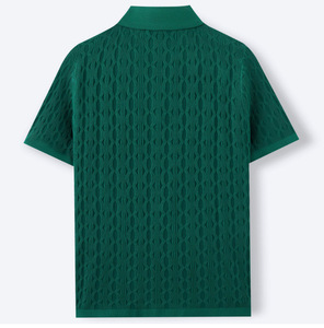 <span class=keywords><strong>Cardigan</strong></span> Casual da uomo in tinta unita lavorato a maglia per <span class=keywords><strong>Polo</strong></span> con bottone con risvolto a maniche corte traspirante di taglia XL stampato - Product Image 2