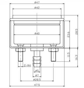 Quay Số Kích Thước 1.5Inch 40Mm-1 Bar Áp Kế Chân Không Với Kẹp Chữ U - Product Image 6