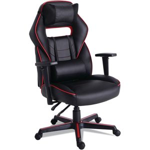 Alera BT-51593RED Silla ergonómica para juegos estilo carreras de 15,91 a 19,8 pulgadas. Altura del asiento Negro/Rojo - Product Image 4