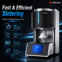 Oven Laboratorium Gigi Cepat OEM 1700 C TENCAN TC-BDF (PLUS)-1L Multibahasa, Pemanas Cepat, Tungku Sintering Zirkonia