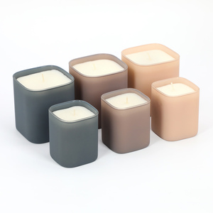 Vente <span class=keywords><strong>chaude</strong></span> De Luxe Aromathérapie <span class=keywords><strong>Cire</strong></span> De Soja Voyage Bougies Carrées Bougie En Verre Personnalisable pour La Décoration De La Maison Mariages Ramadan Huile - Product Image 2