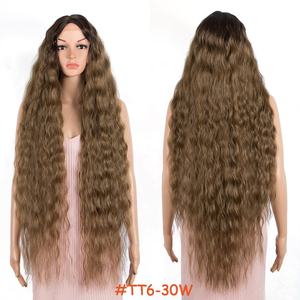 Cosplay Blonde longue vague lâche perruque synthétique pour les femmes Lolita Style Super Long bouclés faux cheveux résistant à la chaleur perruque en gros - Product Image 3