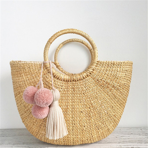 Wholesale Women Summer Natural <strong>Straw</strong> <strong>Bag</strong> <strong>Straw</strong> Beach Tote <strong>Bag</strong> - Product Image 2