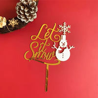 Frohe Weihnachten Schneemann Elch Tortendekoration Kuchendekoration Mit EIK Schneemann-Design