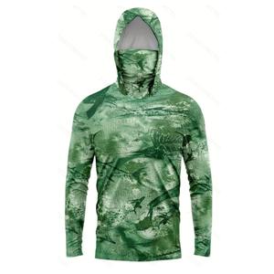 Benutzer definierte Quick Dry Anti-UV-Angel bekleidung Herren Langarm T-Shirts Polyester UPF50 Sonnenschutz Performance Angel hemden - Product Image 4