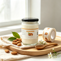 Étiquettes personnalisées en rouleau BOPP, autocollantes, imperméables, pour pots cosmétiques, pour l'emballage d'huile d'amande douce