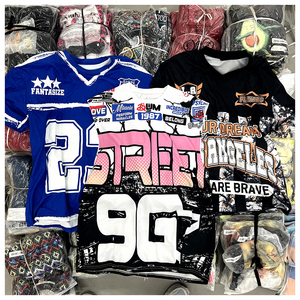 เสื้อยืดฮิปฮอปของผู้ชายเสื้อยืดแขนสั้นทรงหลวมคุณภาพดีจัดส่งแบบสุ่ม - Product Image 4