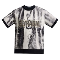 T-shirt Homme Oversize Cropped ELYRADIA en Coton 100% Respirant, Tricoté, Personnalisé, Imprimé DTG, Écologique, Style Hip Hop pour l'Été