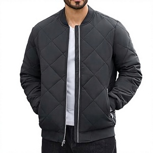 Chaqueta Acolchada Ligera con Capucha para Hombre, Resistente al Viento y al Agua, Abrigo de Invierno Acolchado, Cierre Completo, Informal, para Exteriores, Cálida y Aislada, 100% - Product Image 1